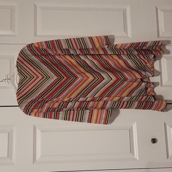 New Directions Woman multicolor blouse with tassel on front size 2X - Picture 6 of 7